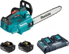 Makita DUC356PT2B / Aku reťazová píla / Dĺžka lišty 35 cm / Šírka drážky 1.3 mm / 2x 5.0 Ah (DUC356PT2B)
