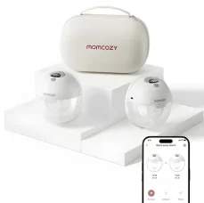 Momcozy M5 šedá / Odsávačka mateřského mléka / dvojitá / aplikace / 9 stupňů / USB-C (BP380-GR71000B00105-C)