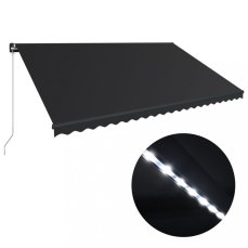 Ručně zatahovací markýza s LED světlem 500x300 cm Dekorhome