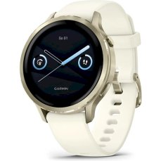 Garmin Venu 4 (41 mm) Zlaté / Bílý silikonový řemínek