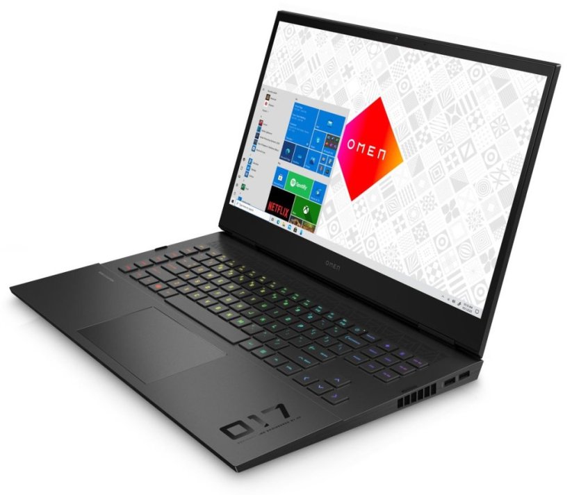 Herní notebook HP OMEN 17-ck0044nia 17,3 palců / Intel Core i7-11800H 2.30 GHz / 32 GB / 1 000 GB NVMe SSD / Černá