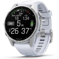 Garmin Fenix 8 AMOLED 43mm strieborný/biely remienok