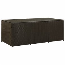 Zahradní úložný box 180 x 90 x 75 cm polyratan Šedá