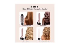 CkeyiN Kulma na vlasy 4v1 - růžová/černá