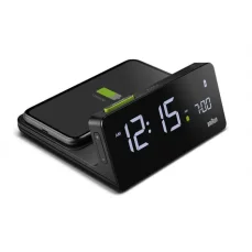 Braun BC21 černá / Digitální budík / LCD / Bezdrátové nabíjení 10W (Qi) (67593)