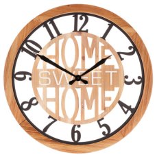 Autronic Hodiny nástěnné - pr. 60 cm, kov a MDF, SWEET HOME (HA1739)