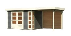 Dřevěný zahradní domek KERKO 4 s přístavkem 240 Lanitplast