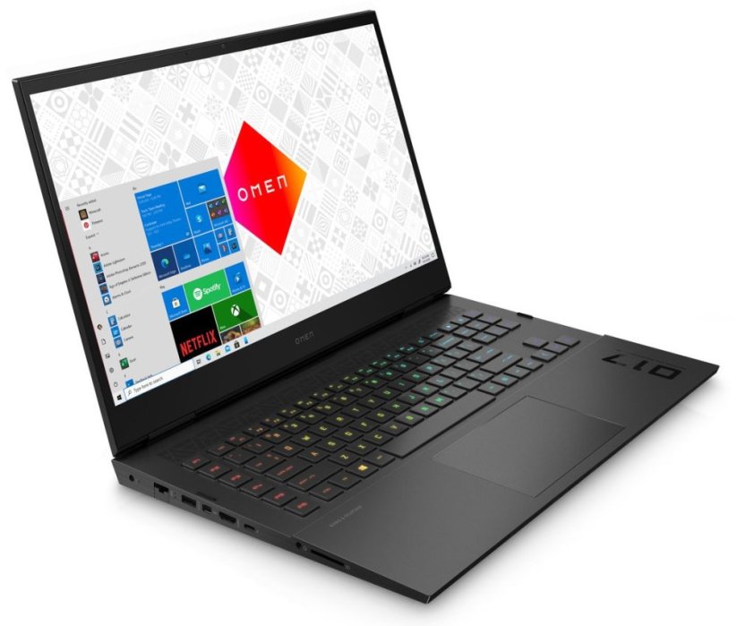 Herní notebook HP OMEN 17-ck0044nia 17,3 palců / Intel Core i7-11800H 2.30 GHz / 32 GB / 1 000 GB NVMe SSD / Černá