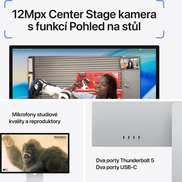 Apple Studio Display (2026) Standardní sklo/Stojan s nastavitelným náklonem a výškou