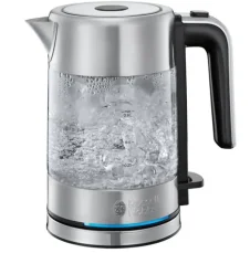 Russell Hobbs Compact Home 24191-70 / rýchlovarná kanvica / 2400 W / 0.8L / sklo / strieborná (24191-70)