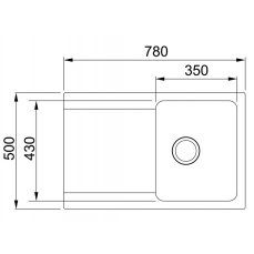 drez kuchynský FRANKE Tectonite OID 611-78 biela 780x500 mm 1140288585