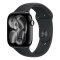 Apple Watch S11 Cellular 46mm Jet Black Aluminium Case with Black Sport Band - M/L