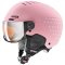 Helma Uvex ROCKET JUNIOR VISOR 2025/26, pink confetti mat Velikost: 51-55 cm | S