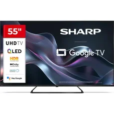 55" SHARP 55HP6265E černá / 3840 x 2160 / QLED / HDMI / USB / Wi-Fi / DVB-TT2CSS2 / repro 24W (55HP6265E)