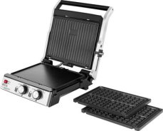 ECG KG 2033 Duo Grill  Waffle / elektrický gril / 2000 W / 290 x 230 mm / 2 termostaty / 3 plotýnky (100000776666)