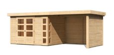 Dřevěný zahradní domek KERKO 5 s přístavkem 280 Lanitplast