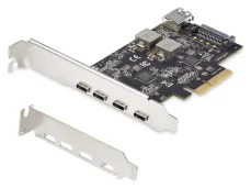 StarTech PCIe karta USB-C 5 portů černá / Řadič USB / PCI Express / USB 3.2 Gen 2 10 Gbps / čipset ASMedia ASM3142 (PS4C3IA3-USB-C-CARD)