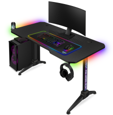 Connect IT NEO+ herní stůl s RGB podsvícením - černá