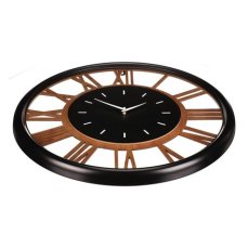 Autronic Hodiny nástěnné - pr. 60 cm, MDF a kov, římské číslice (HW4000)