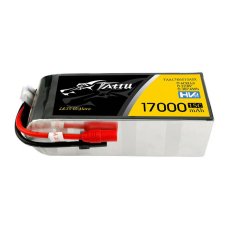 Tattu 17000mAh 22.8V 15C 6S1P Lipo Battery with AS150+XT150 Plug (IN-TAA17K6S15ASX)
