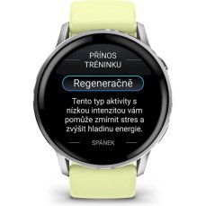 Garmin Venu 4 (45 mm) Stříbrné / Citron silikonový řemínek