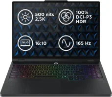 Lenovo Legion Pro 5 16IAX10 čierna / 16" WQXGA / Intel Core Ultra 7 255HX / 32GB / 1TB SSD / RTX 5060 8GB / Bez OS (83F3003PCK)