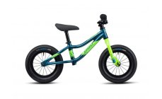 Dětské odrážedlo Ghost POWERKIDDY 12, modrá/zelená  + Sada blikaček jako dárek ZDARMA