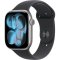 Apple Watch Series 11 Cellular (42mm) Vesmírne šedý hliník s čiernym športovým remienkom S/M