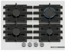 Bosch Serie 6 PPP6A2I40 bílo-černá / Plynová varná deska / 60 cm / 4 hořáky / FlameSelect (PPP6A2I40)