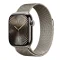Apple Watch Series 10 GPS+Cellular 42mm Přírodní titanové tělo - Přírodní milánský tah / 130–180 mm (MWXF3)