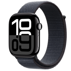 Apple Watch Series 10 GPS 46mm Jet Black Aluminium Case with Ink Sport Loop