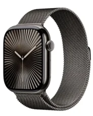Apple Watch Series 10 GPS+Cellular 42mm Břidlicově šedé titanové tělo - Břidlicově šedý milánský tah / 130–180 mm (MX053QC/A)
